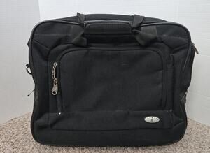 Olympia Carry-On Bag Laptop Rolling Suitcase Over Night Black W/Laptop Bag